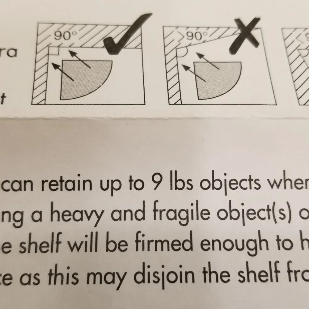 NEW Smart Mounting Extra Corner Shelf, No Tools Installation! Holds up to 9 lbs!